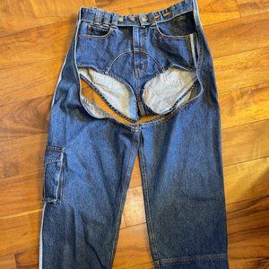 ADIDAS X IVY PARK DENIM CHAPS AND SHORTS (SOLD OUT)